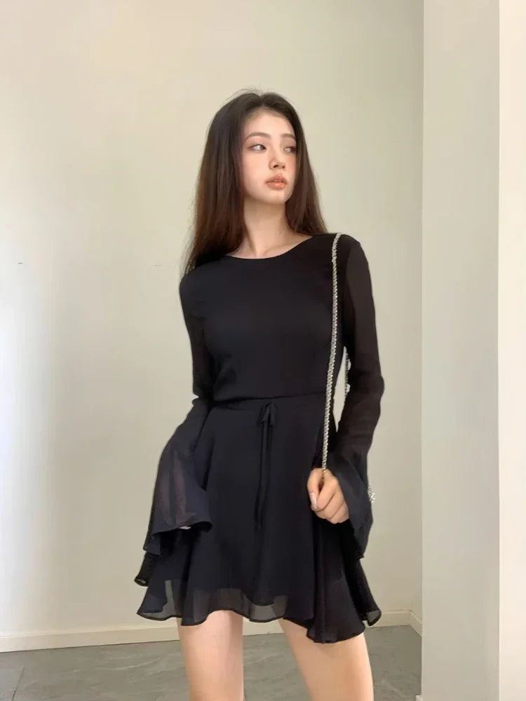 Long Sleeve Black Dress