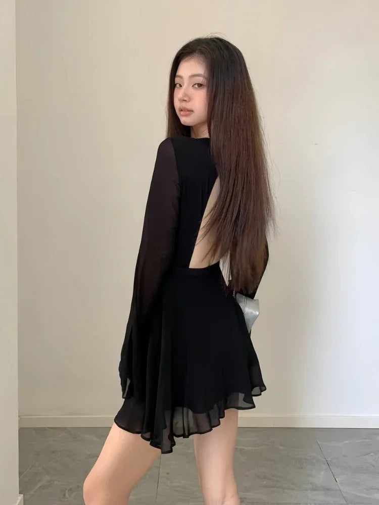 Long Sleeve Black Dress