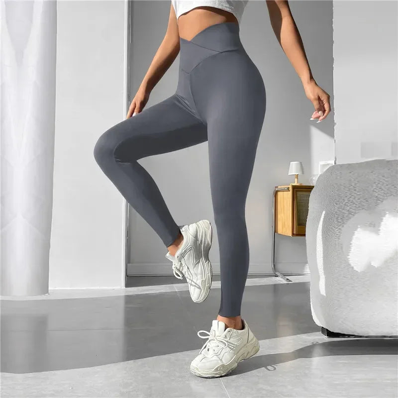 Cross Waist Yoga Pants