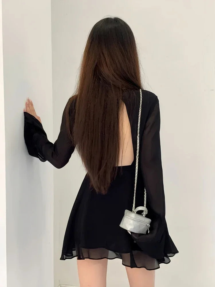 Long Sleeve Black Dress