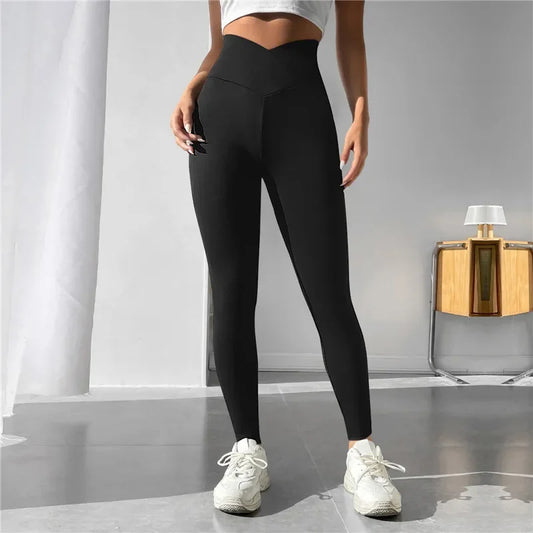 Cross Waist Yoga Pants